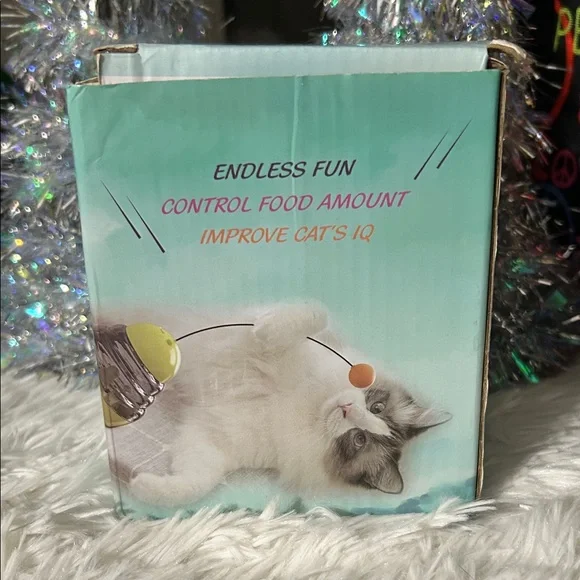 Interactive Tumbler Cat Treat Ball Toy - Yellow - Picture 2 of 3